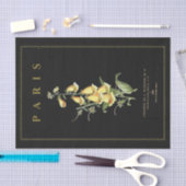 Papier Mousseline Fleur Foxglove Flower French Decoupage noir (Artisanat)