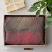 Papier Mousseline Fleur fractale de fansy rouge (Cadeau)
