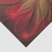 Papier Mousseline Fleur fractale de fansy rouge (Détail)