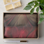 Papier Mousseline Fleur fractale de fansy rouge (Cadeau)