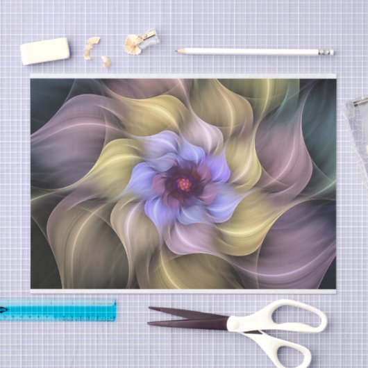 Papier Mousseline Fleur fractale étonnante (Artisanat)