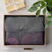 Papier Mousseline Fleur fractale grise de pourpre moderne abstraite (Cadeau)
