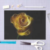 Papier Mousseline Fleur fractale Rose or chatoyante (Artisanat)