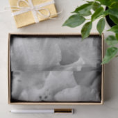 Papier Mousseline fleur grise (Cadeau)