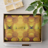 Papier Mousseline Fleur Jaune Fleur Pétale Découpage Abstrait (Cadeau)