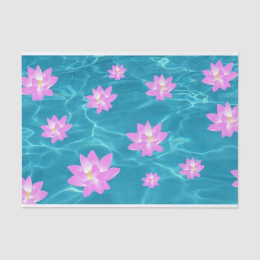 Papier Mousseline Fleur Lotus (Recto)