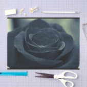Papier Mousseline Fleur noire Rose Vibe gothique foncé (Artisanat)
