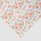 Papier Mousseline Fleur Orange Pêche  (Détail)