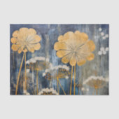 Papier Mousseline Fleur Oriental Or (Recto)