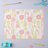 Papier Mousseline Fleur pastel rétro (3) (Artisanat)