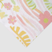 Papier Mousseline Fleur pastel rétro (3) (Détail)