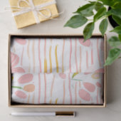 Papier Mousseline Fleur pastel rétro (6) (Cadeau)