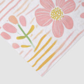 Papier Mousseline Fleur pastel rétro (6) (Détail)