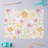 Papier Mousseline Fleur pastel rétro (7) (Artisanat)