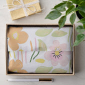 Papier Mousseline Fleur pastel rétro (7) (Cadeau)