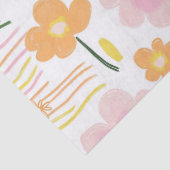 Papier Mousseline Fleur pastel rétro (7) (Détail)