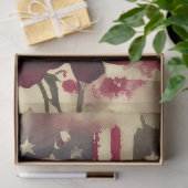 Papier Mousseline Fleur Peony 4 juillet Drapeau américain (Cadeau)