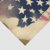 Papier Mousseline Fleur Peony 4 juillet Drapeau américain (Détail)