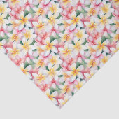 Papier Mousseline Fleur Plumeria rose et blanc (Détail)