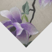 Papier Mousseline Fleur pourpre de magnolia de broderie de zen (Détail)
