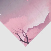 Papier Mousseline Fleur romantique de cerise (Détail)