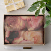 Papier Mousseline fleur rose de pêche (Cadeau)