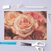 Papier Mousseline fleur rose de pêche (Artisanat)