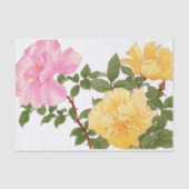Papier Mousseline Fleur rose, florale (Recto)