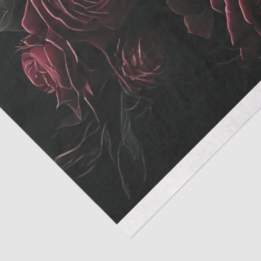 Papier Mousseline Fleur Rose foncée (Détail)