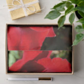 Papier Mousseline Fleur rose rouge vif Belle florale (Cadeau)