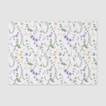 Fleur sauvage aquarelle jaune violet