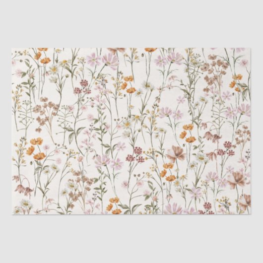 Papier Mousseline Fleur sauvage Boho Bloom Garden Boho (Recto)