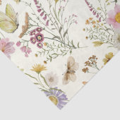 Papier Mousseline Fleur sauvage boho rustique (Détail)