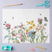 Papier Mousseline Fleur sauvage d'aquarelle Insectes Floral Spring G (Artisanat)