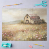 Papier Mousseline Fleur sauvage de la grange blanche rustique, page (Artisanat)