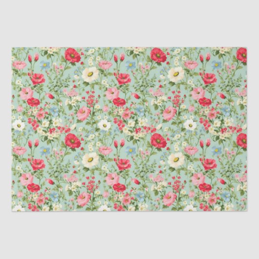 Papier Mousseline Fleur sauvage de pays anglais (Recto)