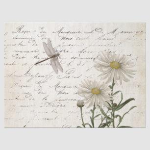 Papier Mousseline Fleur sauvage de script français Daisy Daisy Decou