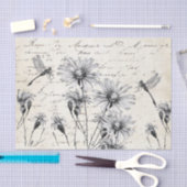 Papier Mousseline Fleur sauvage de script français Dragonfly Decoupa (Artisanat)