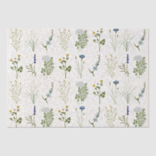 Papier Mousseline Fleur sauvage d'été Vintage pâturage floral