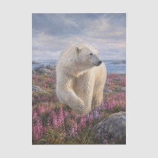 Papier Mousseline Fleur sauvage d'ours polaire Toundra arctique