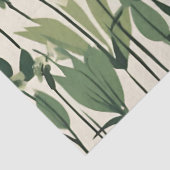 Papier Mousseline Fleur sauvage vert moderne (Détail)