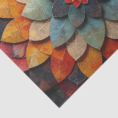 Papier Mousseline Fleur texturée Mandala Art (Détail)