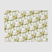 Papier Mousseline Fleur Tropicale de Magnolia en Fleur - Mariage d'É (Recto)