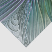 Papier Mousseline Fleur vert violet Art Abstrait moderne Fractal (Détail)