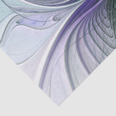 Papier Mousseline Fleur vert violet Art Abstrait moderne Fractal (Détail)