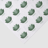 Papier Mousseline Fleur verte de Yoga Lotus (Détail)