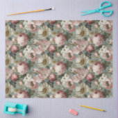 Papier Mousseline Fleur Vintage (Artisanat)