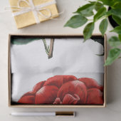 Papier Mousseline Fleur vintage de Camellia Rouge (Cadeau)