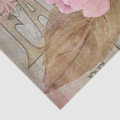 Papier Mousseline Fleur vintage tout tissu (Détail)