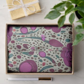 Papier Mousseline Fleur violet (Cadeau)